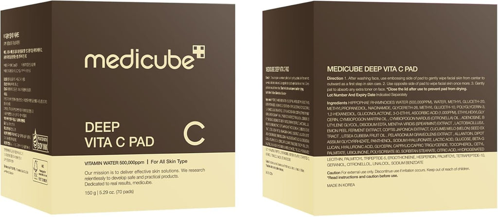 Medicube – Deep Vita C Pad | Pad alla Vitamina C K-Beauty