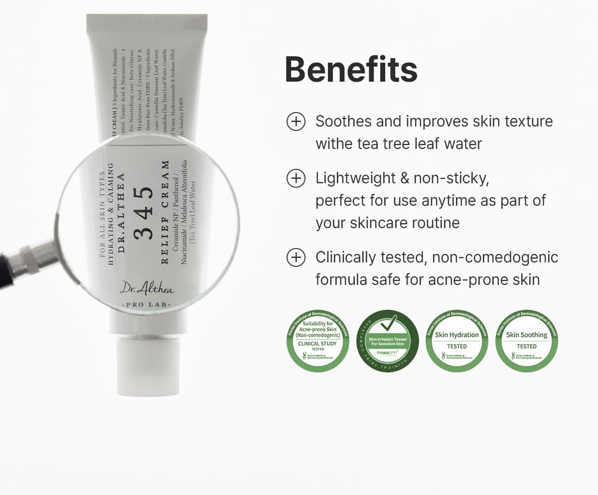 Dr.Althea 345 Relief Cream – Crema Viso Lenitiva Idratante Anti-Imperfezioni