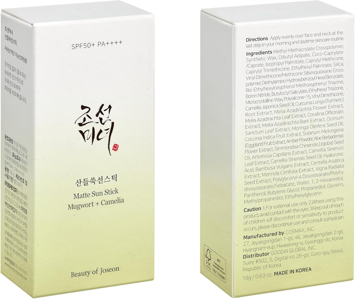 Beauty of Joseon – Matte Sun Stick SPF50+ | Solare Viso Opacizzante K-Beauty
