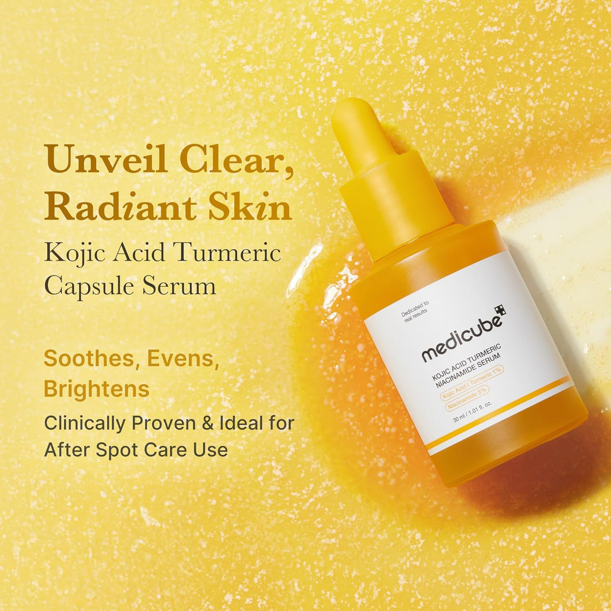 Medicube Kojic Acid, Turmeric & Niacinamide Serum — Siero Illuminante Anti-Macchie