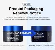 Crema viso Medicube Zero Pore One Day Cream, texture leggera e idratante, con formula per ridurre i pori e opacità della pelle