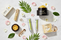 Kit di cura della pelle MG Glow Maxi, collezione coreana con prodotti visibili, ideale per una routine di skincare completa.